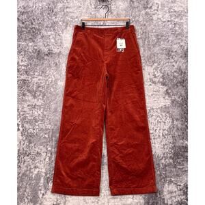 Uniqlo Wide-Leg Corduroy Pants in Rust